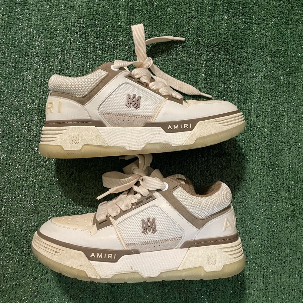 AMIRI Beige and Brown Sneakers